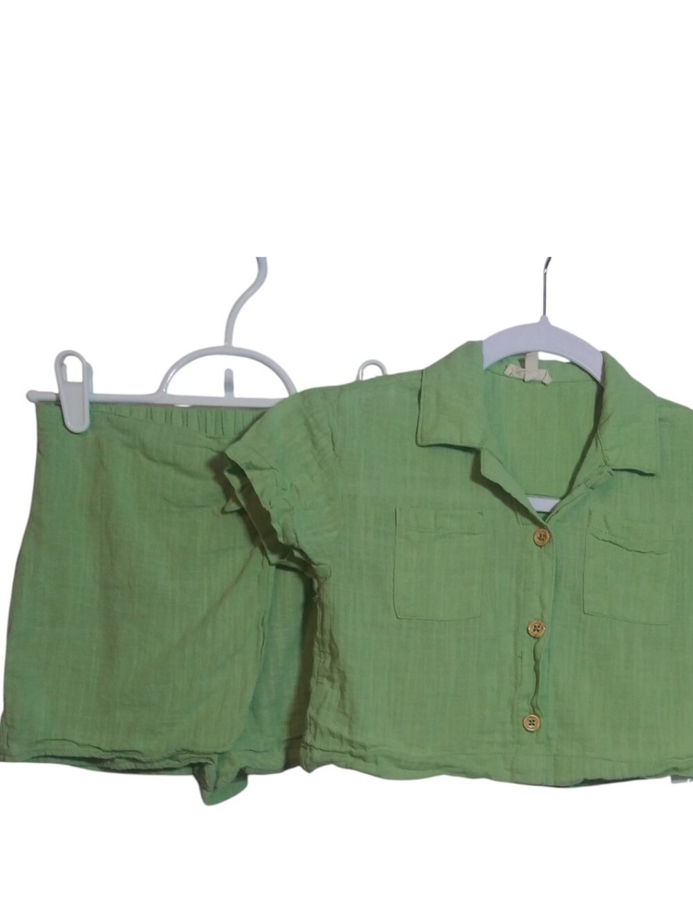 Kate Mack Light Green Two Piece Skort Cotton Set Lightweight Size 7